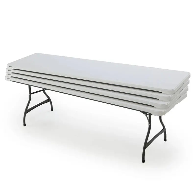 Lifetime Commercial Nesting Folding Tables, 4-Pack, 8 ft White - 80344