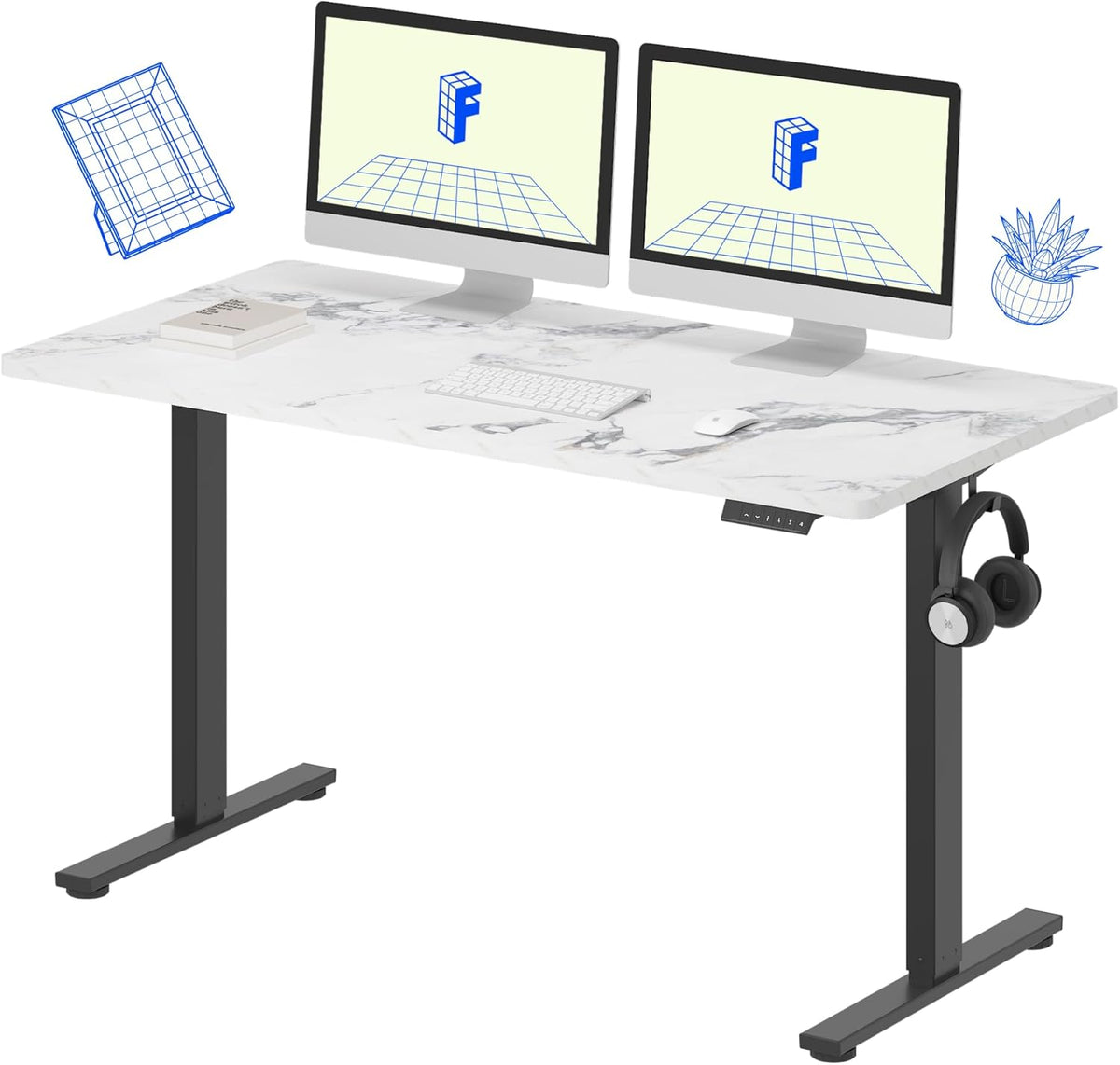FLEXISPOT Electric Standing Desk With Whole-Piece Desktop - EN1