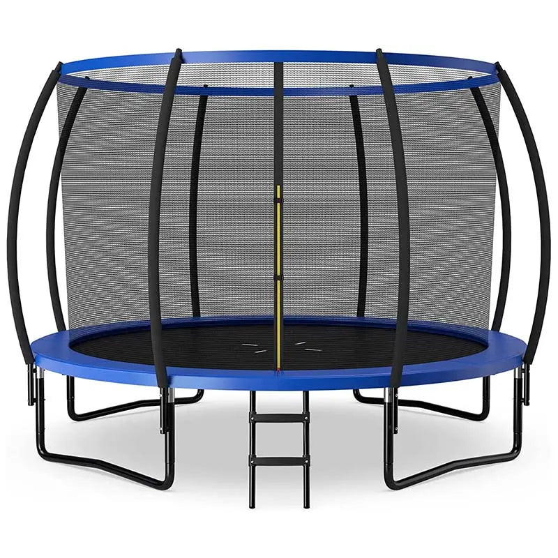 Large Backyard Trampoline With Enclosure Net, Safety Pad And Ladder - 8/10/12 Ft Round