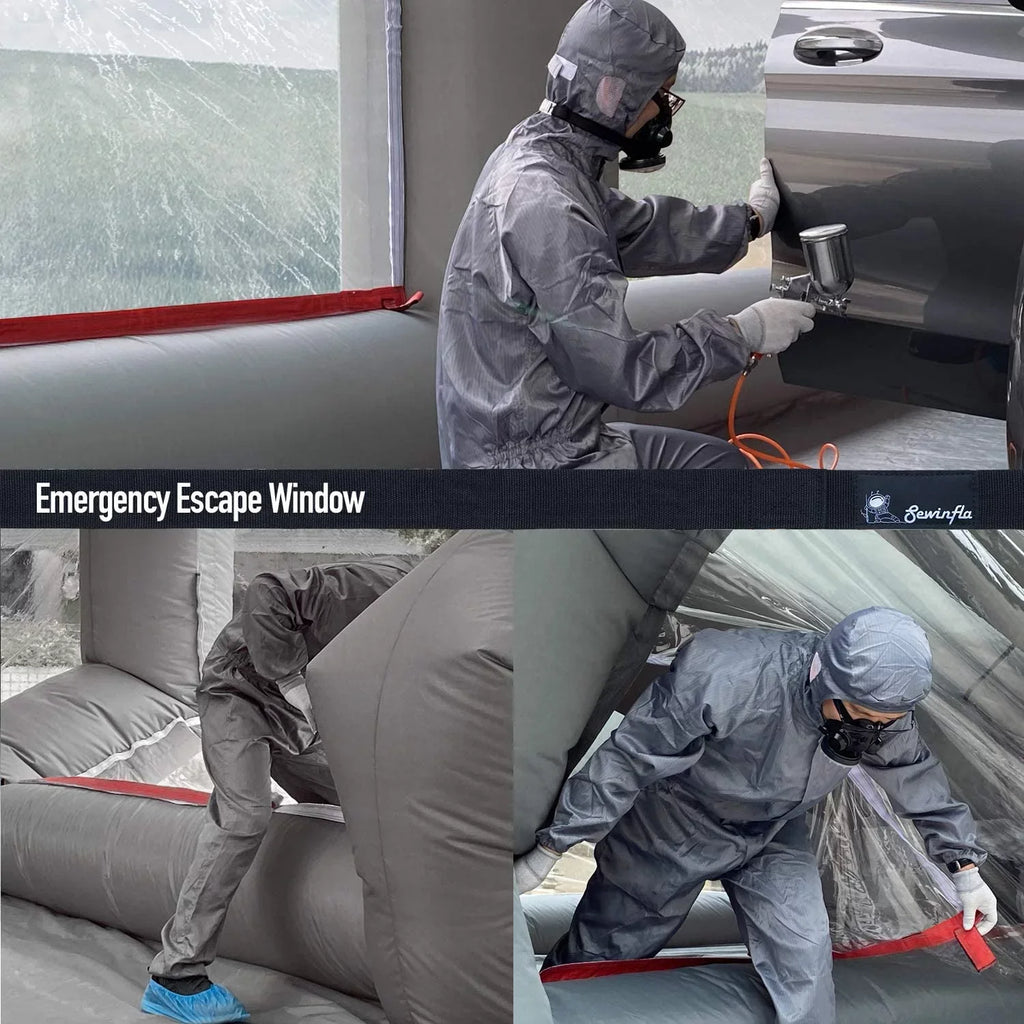 Sewinfla Inflatable Spray Booth 30x20x13Ft With Air Filter System And Blowers