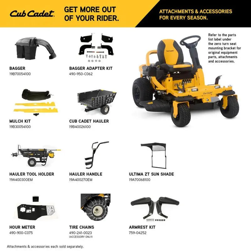 Cub Cadet Ultima ZTS1 Zero-Turn Mower, 42-Inch Fabricated Deck, 22-HP Kohler Engine