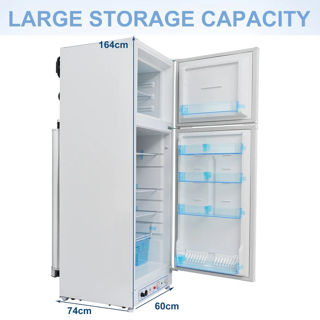 Smad Propane Refrigerator With Freezer, 9.4 Cu Ft, 64 in H, AC 110V - XCD275