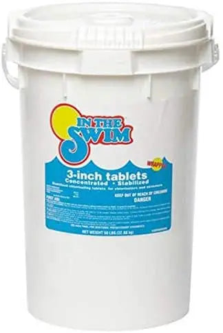 In The Swim 3 Inch Slow-Dissolve Pool Chlorine Tablets 50 lb Bulk Pack - C3050