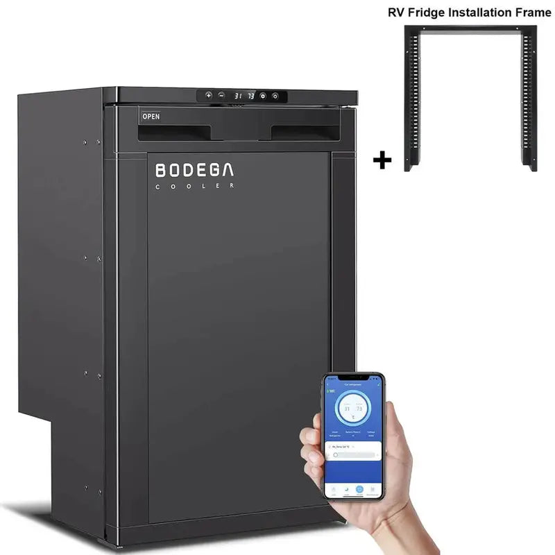Bodega RV Refrigerator Freezer 2.3 cu ft / 65L Compact Dual-Zone Portable Fridge - CR65