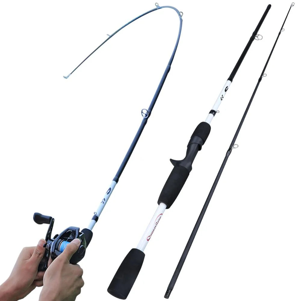 Sougayilang Carbon Fiber Spinning Casting Fishing Rod - 2-Section, 3-Section