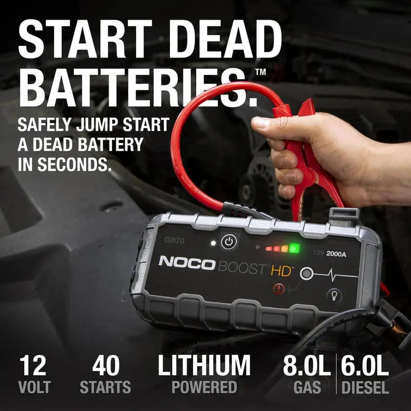 NOCO Boost HD 2000A 12V Lithium Jump Starter - GB70