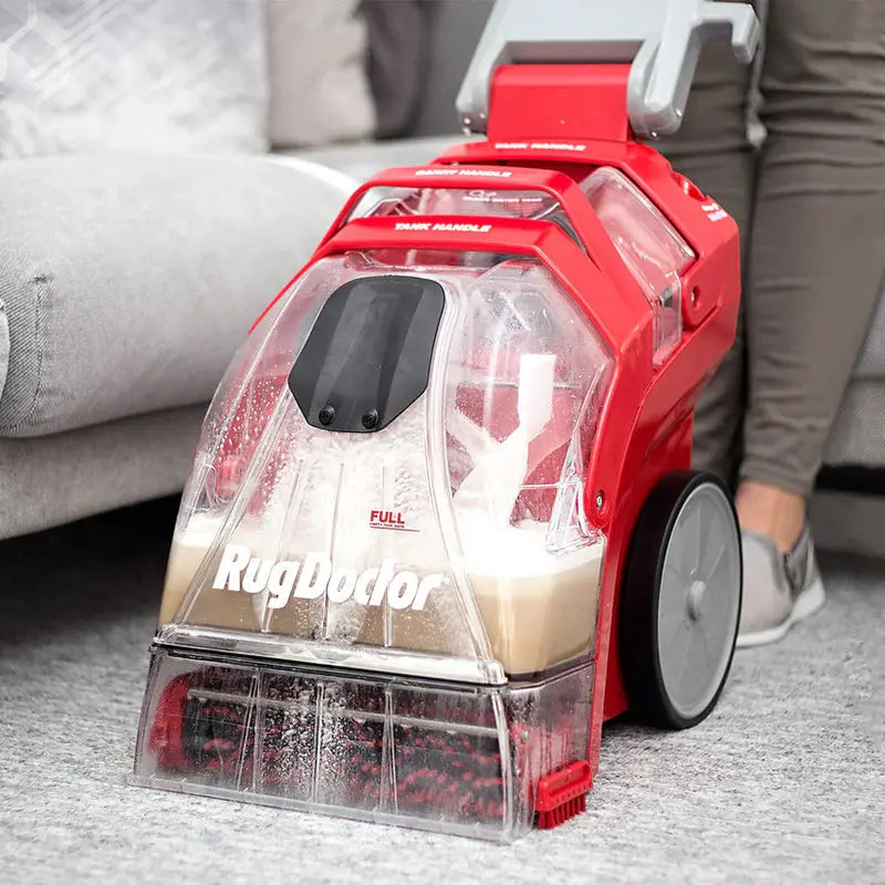 Rug Doctor Deep-Clean Carpet Cleaner, 3.8L, Red - Includes Two 1-Liter Detergent Bottles