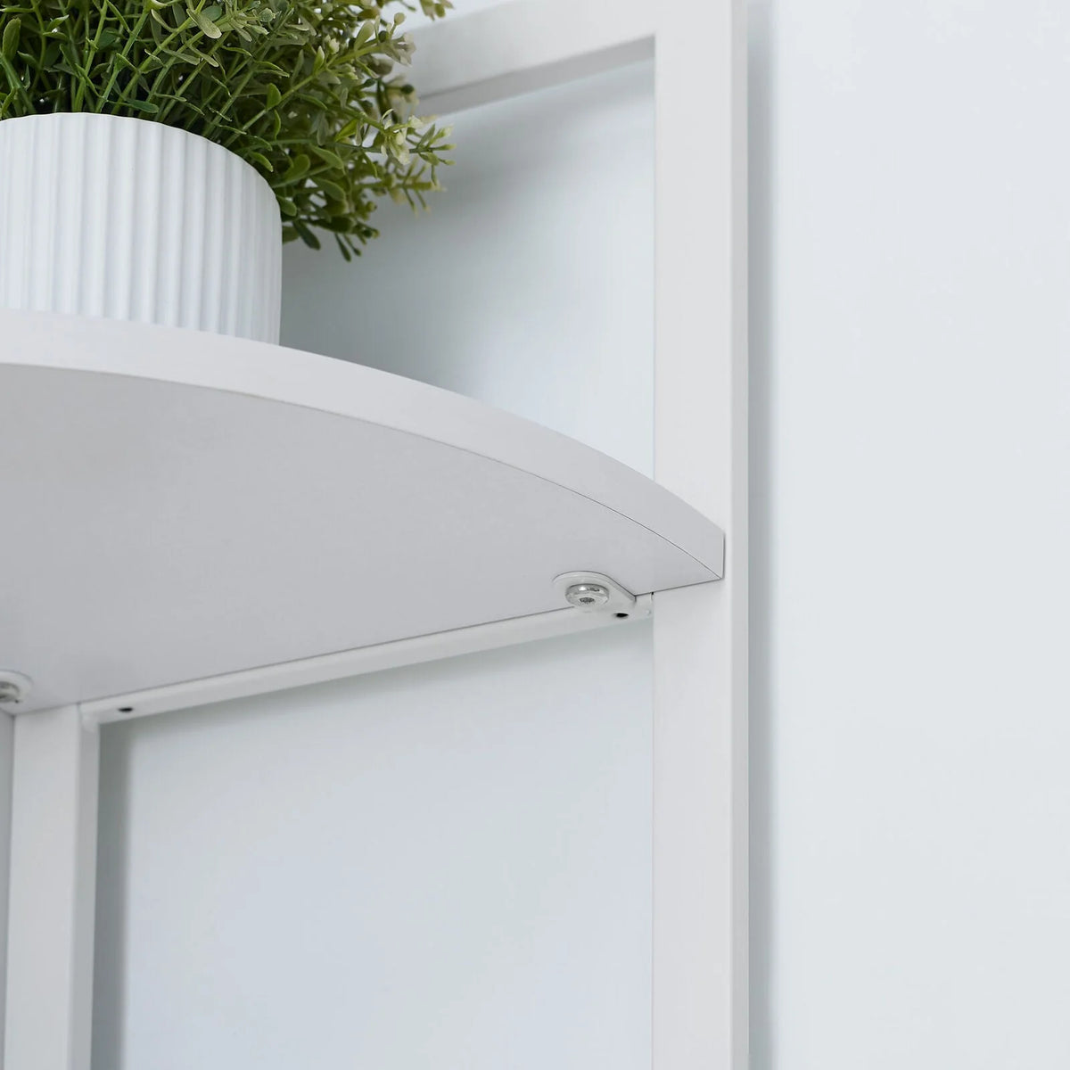 SWAREY 5 Tier Corner Bookcase Plant Stand Storage Shelf White