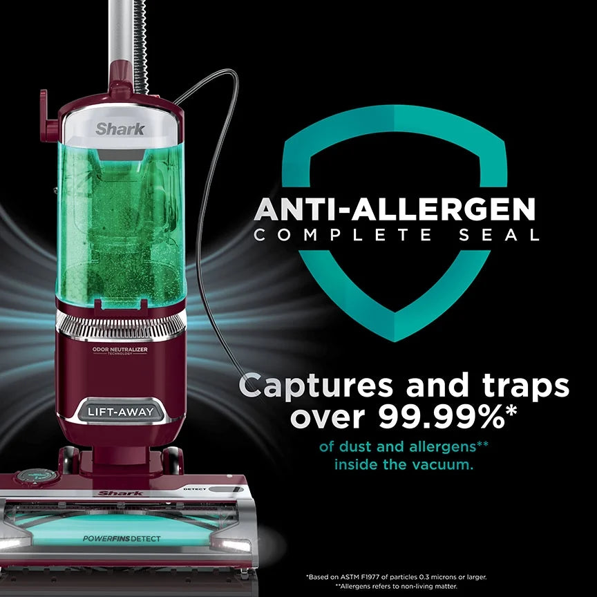 Shark Detect Lift-Away ADV Corded Upright Vacuum With PowerFins Detect And Odor Neutralizer - LA492, Burgundy
