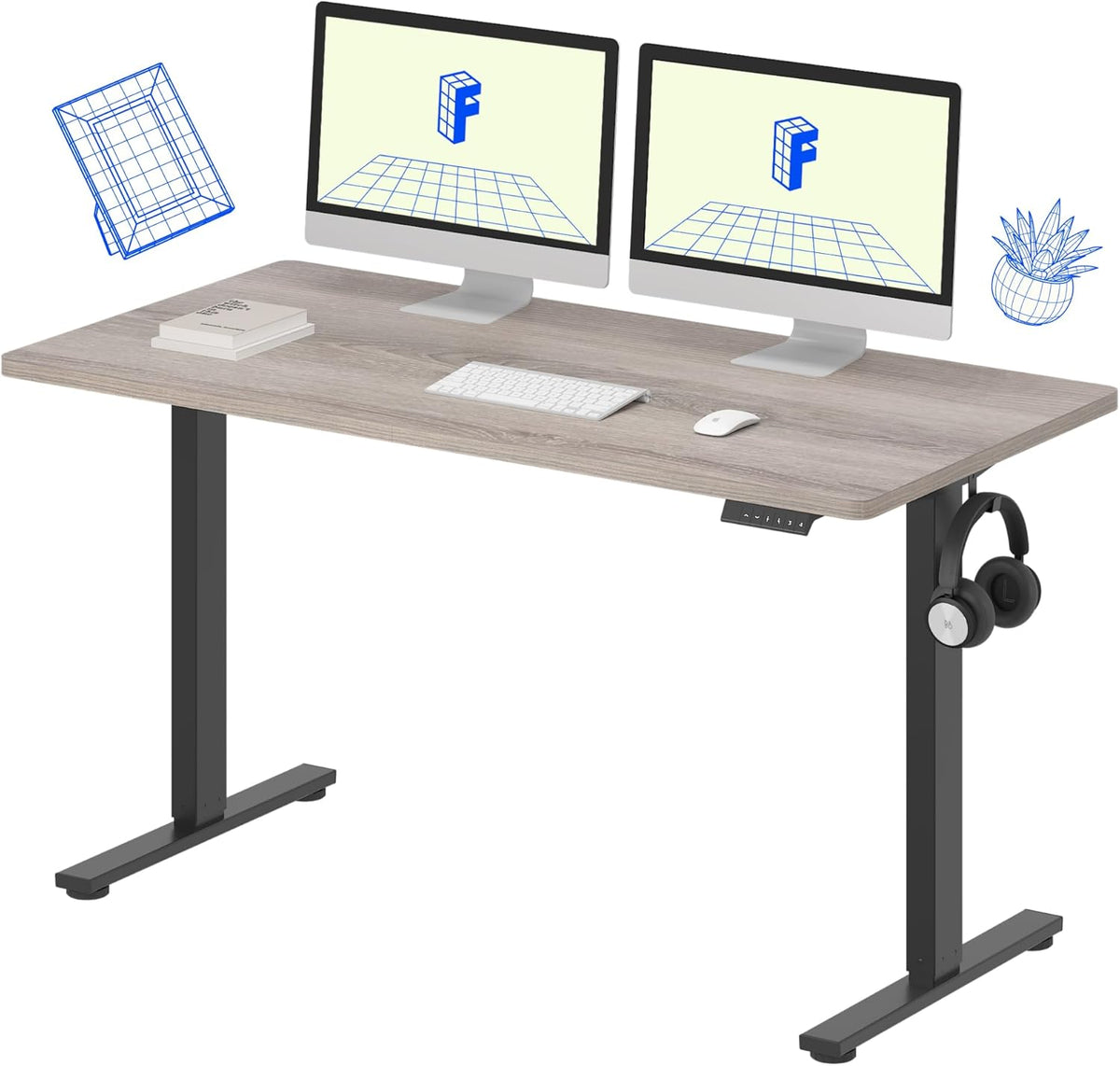 FLEXISPOT Electric Standing Desk With Whole-Piece Desktop - EN1