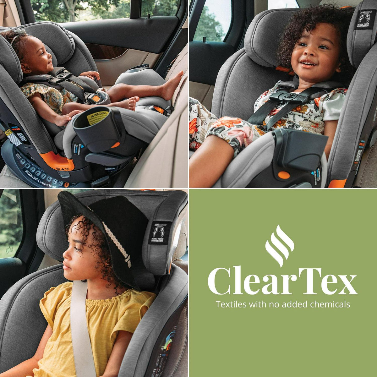Chicco OneFit ClearTex All-in-One Car Seat, Slate - 00079741040070