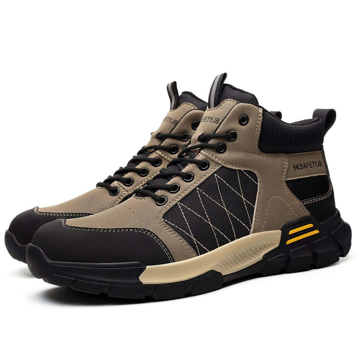 Contrast Color Mid Rise Steel Toe Safety Shoes