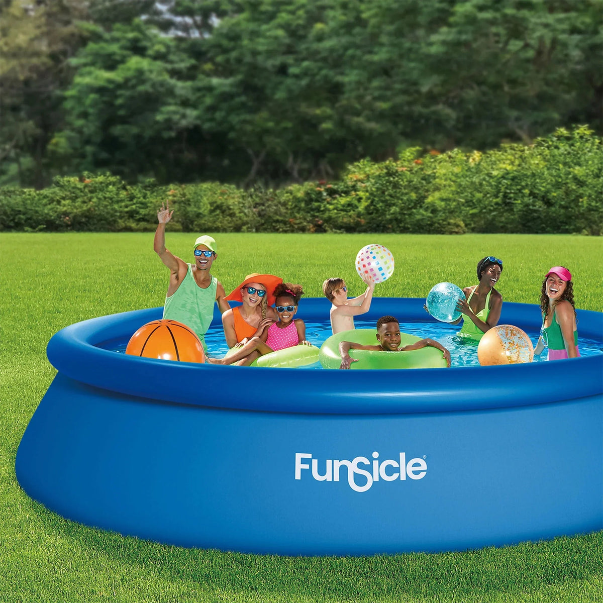 Funsicle Above Ground Swimming Pool, Round, 8 ft x 30 in - Age 6+