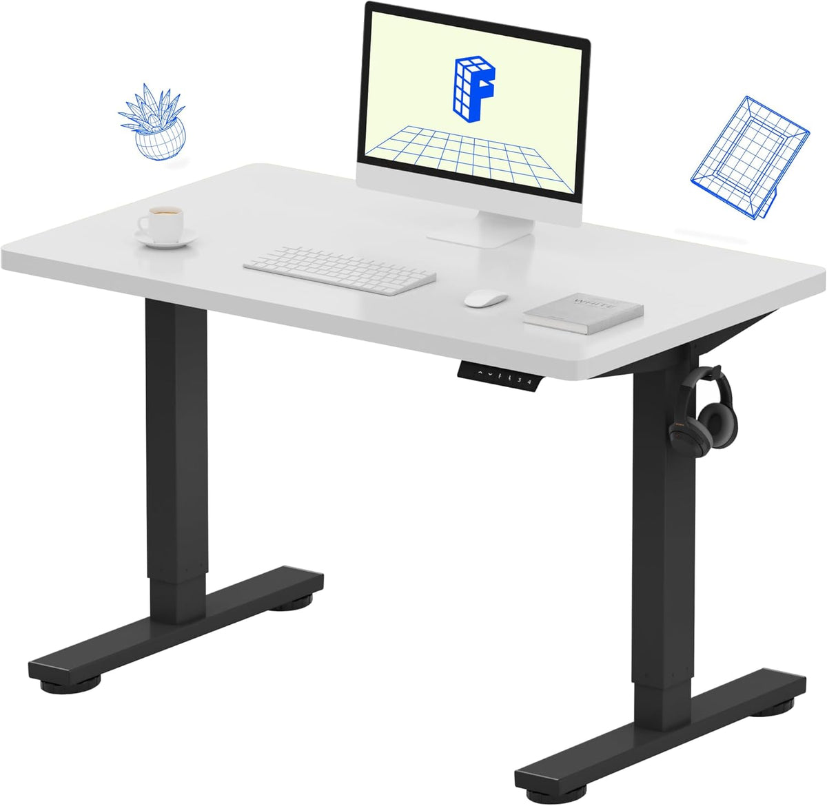 FLEXISPOT Electric Standing Desk With Whole-Piece Desktop - EN1
