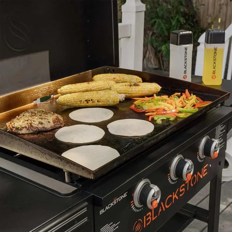Blackstone 28-Inch 3-Burner Griddle With Hood - XL Flat Top Outdoor Grill Kit