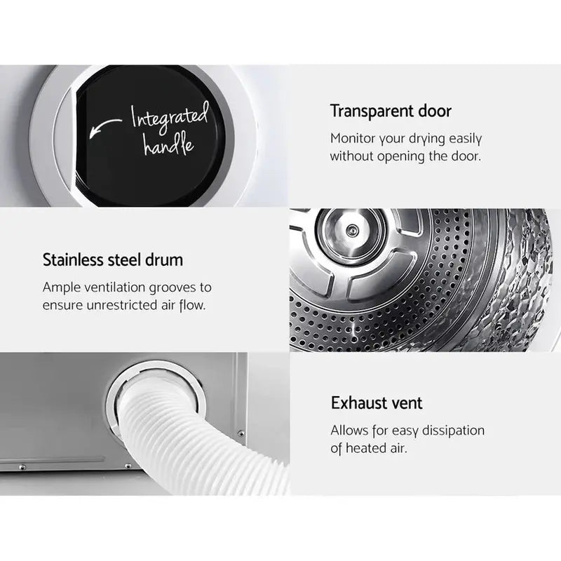 Devanti 7kg Vented Tumble Dryer, White