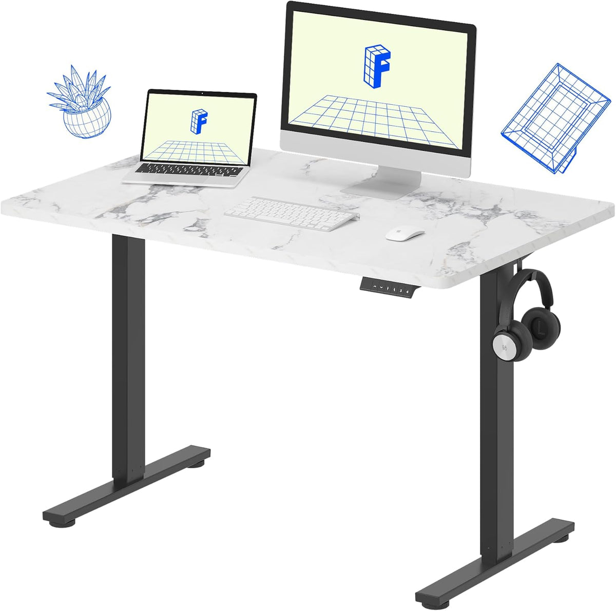 FLEXISPOT Electric Standing Desk With Whole-Piece Desktop - EN1