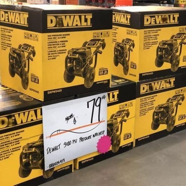DeWalt Cold Water Gas Pressure Washer 3400 PSI 2.5 GPM