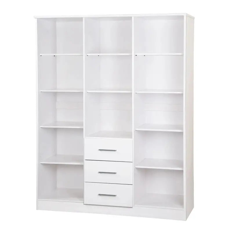 Palace Imports Solid Wood 3-Door Wardrobe Armoire, 56.25in W x 72in H x 20.75in D - Cosmo