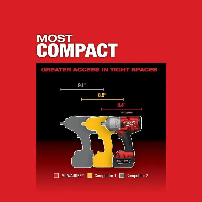 Milwaukee M18 FUEL 1/2 in High-Torque Impact Wrench Kit With Friction Ring Drive - 2767-22R