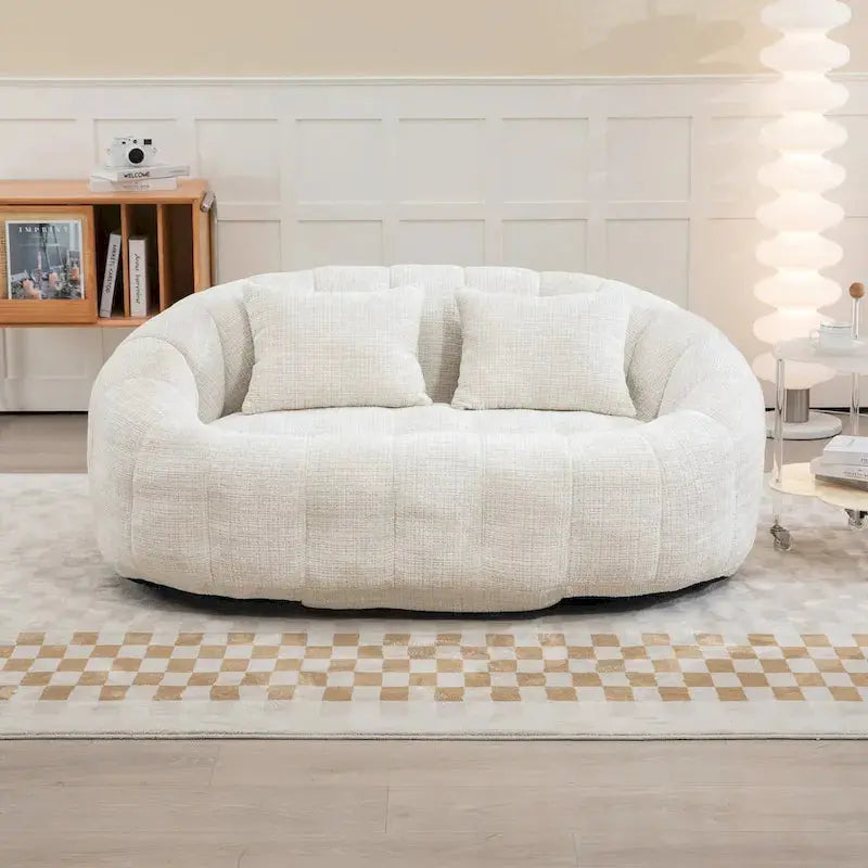 Adult-Sized Multi-Hue Bean Bag Lounge Chair, 43in L x 35in W x 31in H