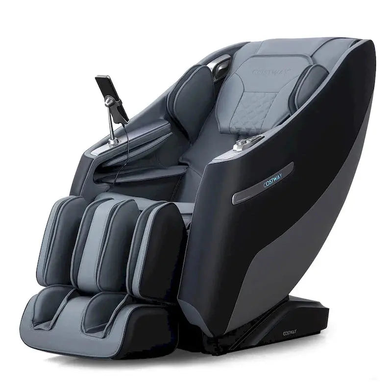 Costway Full-Body SL-Track Zero Gravity Massage Chair - Black + Grey/White + Grey