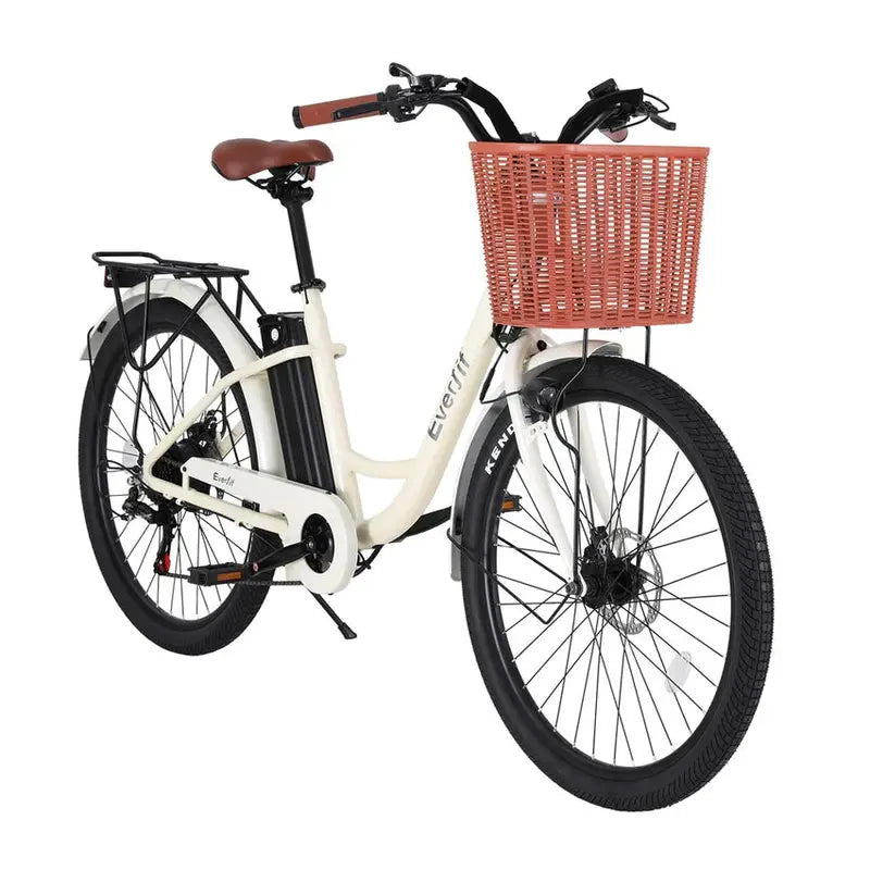Everfit 26 Inch City Electric Bicycle, 250W, 13Ah 36V, Blue/White