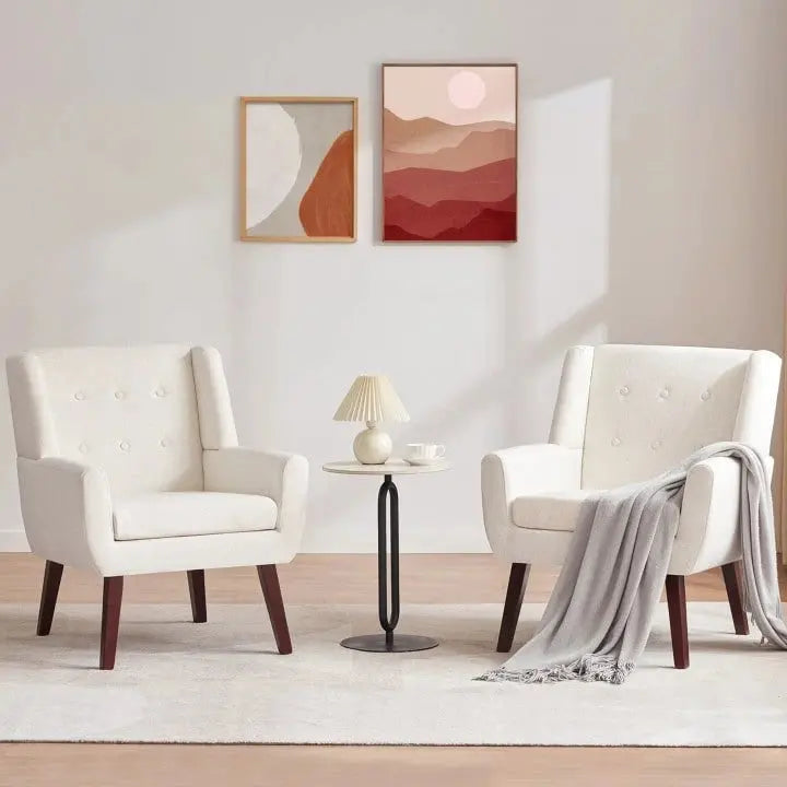 HUIMO Tufted Upholstered Accent Chair, 30 Inches Deep x 29 Inches Wide x 35 Inches High