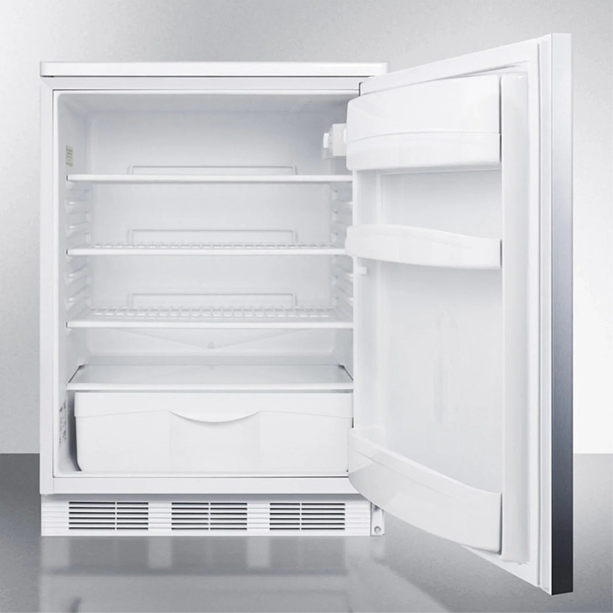 Summit Appliance Built-In Undercounter All-Refrigerator, 33.5 x 23.63 x 23.5 in, White Cabinet