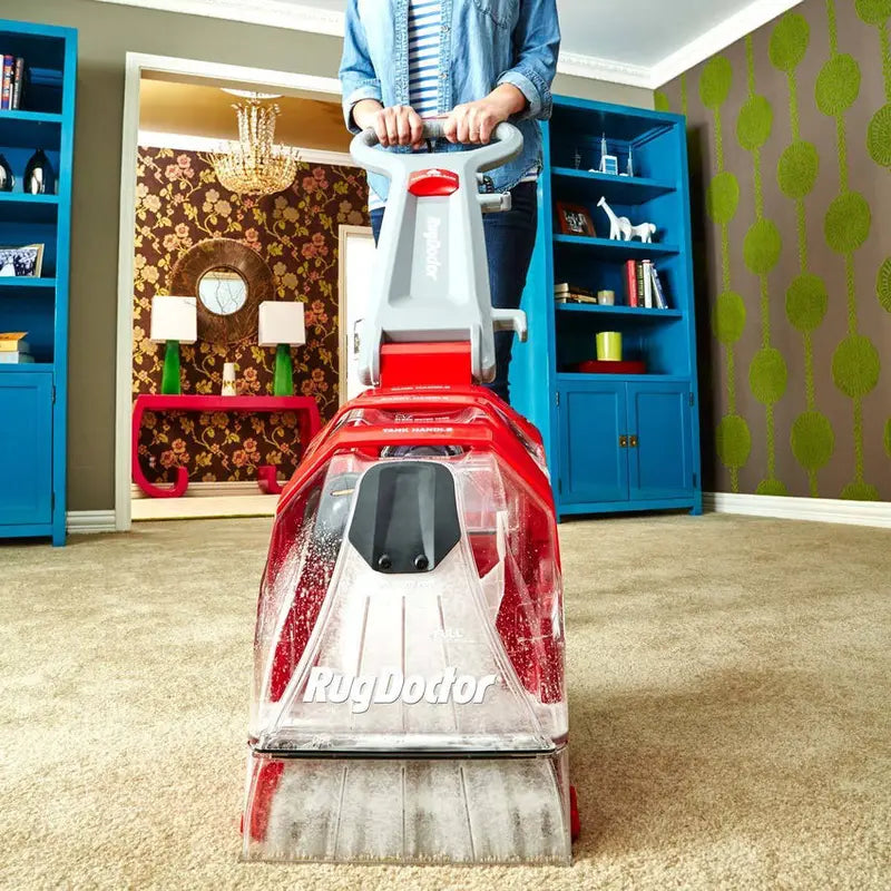 Rug Doctor Deep-Clean Carpet Cleaner, 3.8L, Red - Includes Two 1-Liter Detergent Bottles