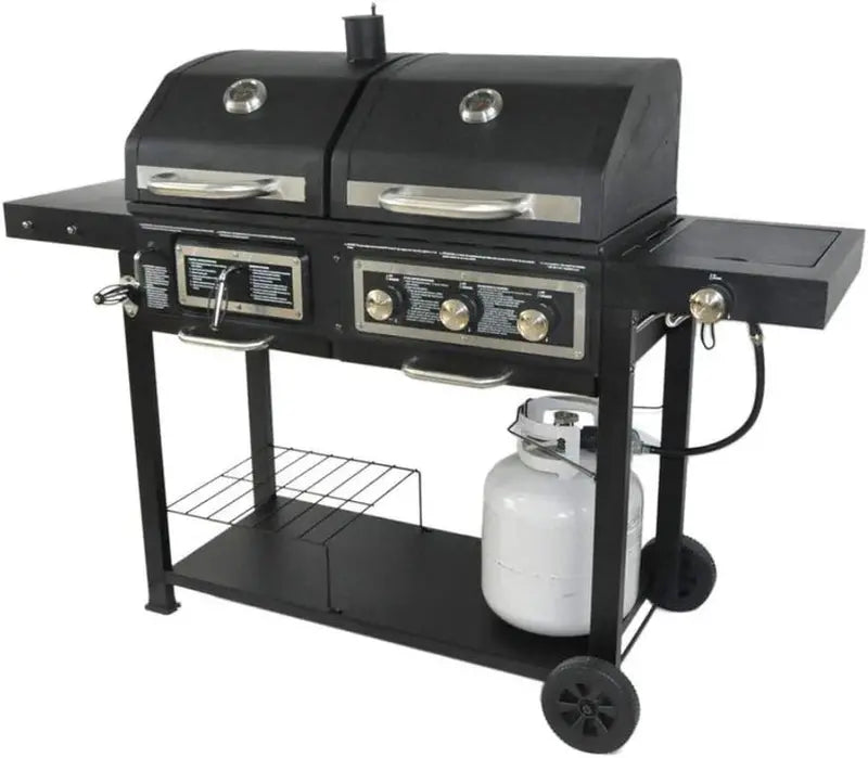 BLOSSOMZ Dual-Fuel Outdoor Grill, Charcoal & Gas - BLZ-39980