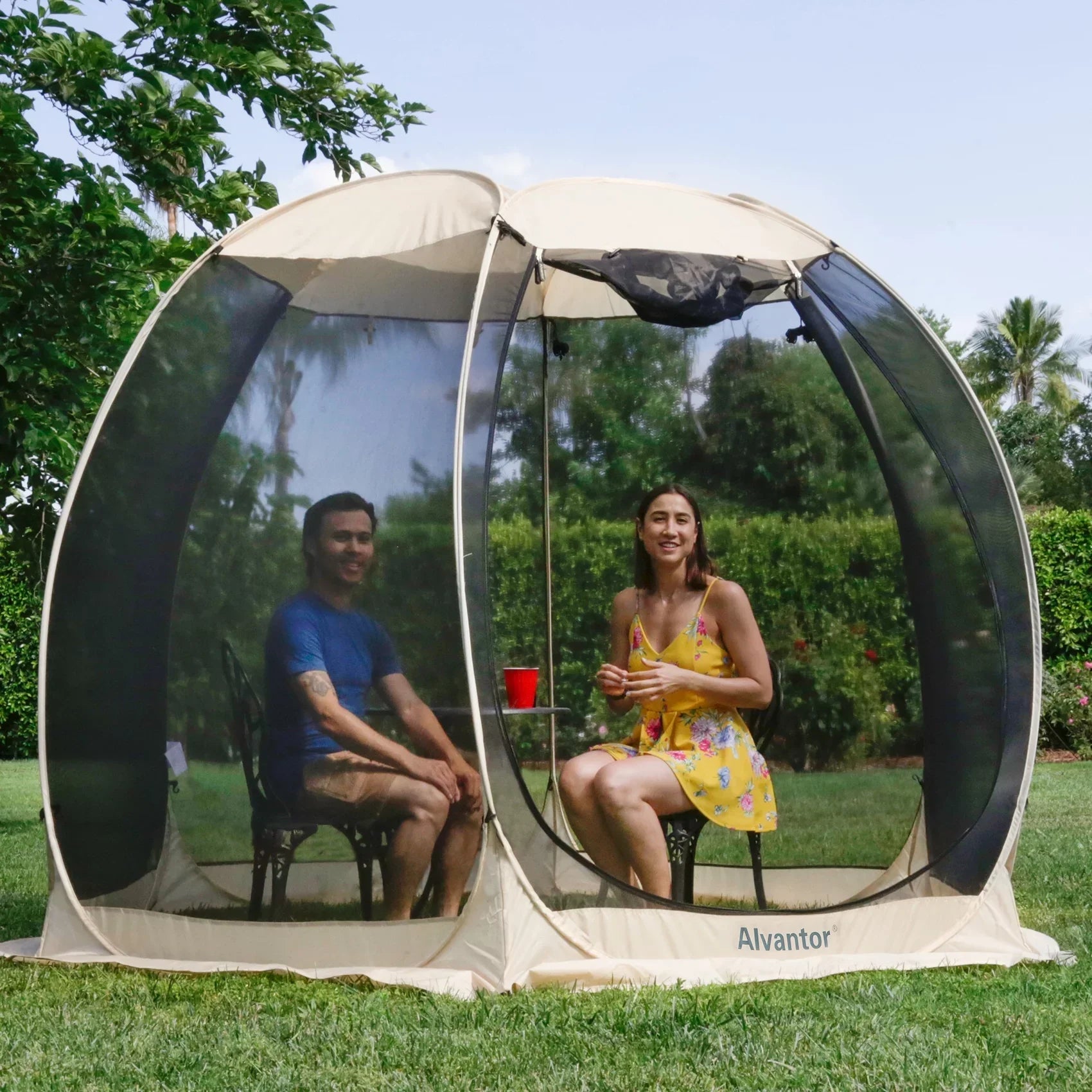 Screen House Camping Room Pop-Up Gazebo 10' x 10' Instant Canopy