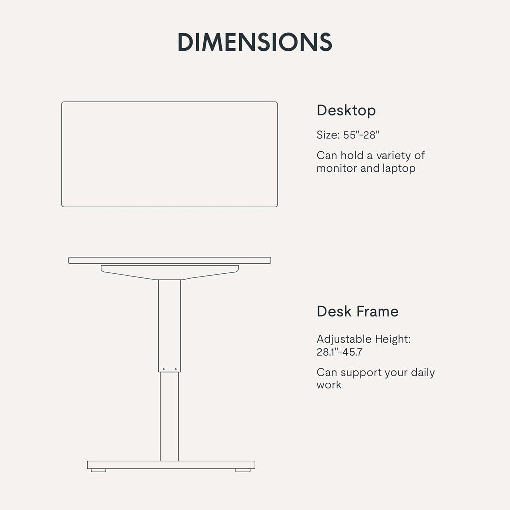 FLEXISPOT Electric Standing Desk With Whole-Piece Desktop - EN1