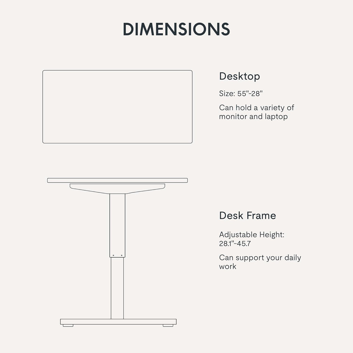 FLEXISPOT Electric Standing Desk With Whole-Piece Desktop - EN1