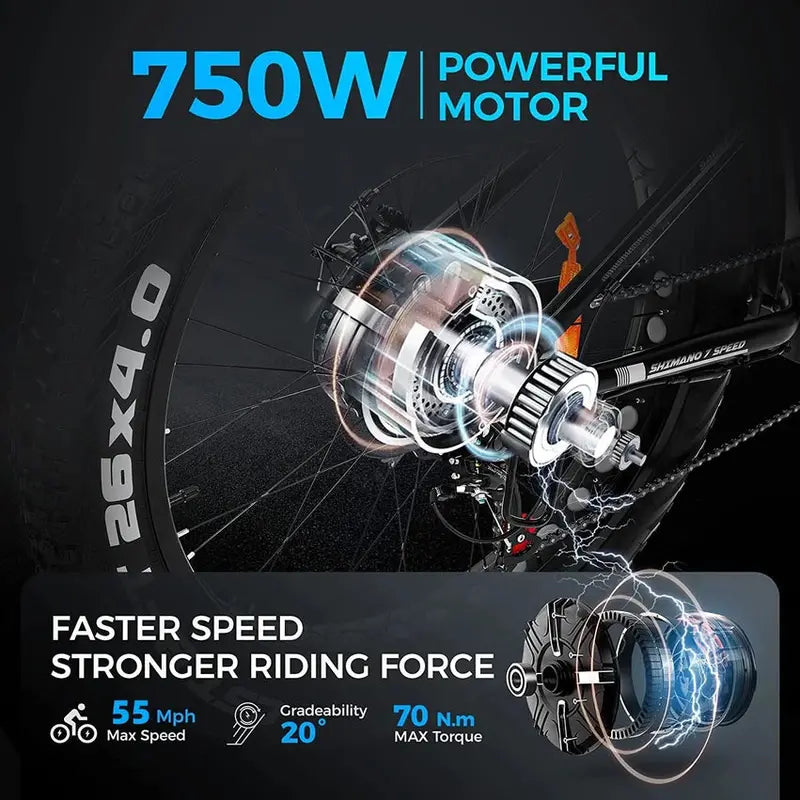 Electric Mountain Bike 48V/15Ah 750W