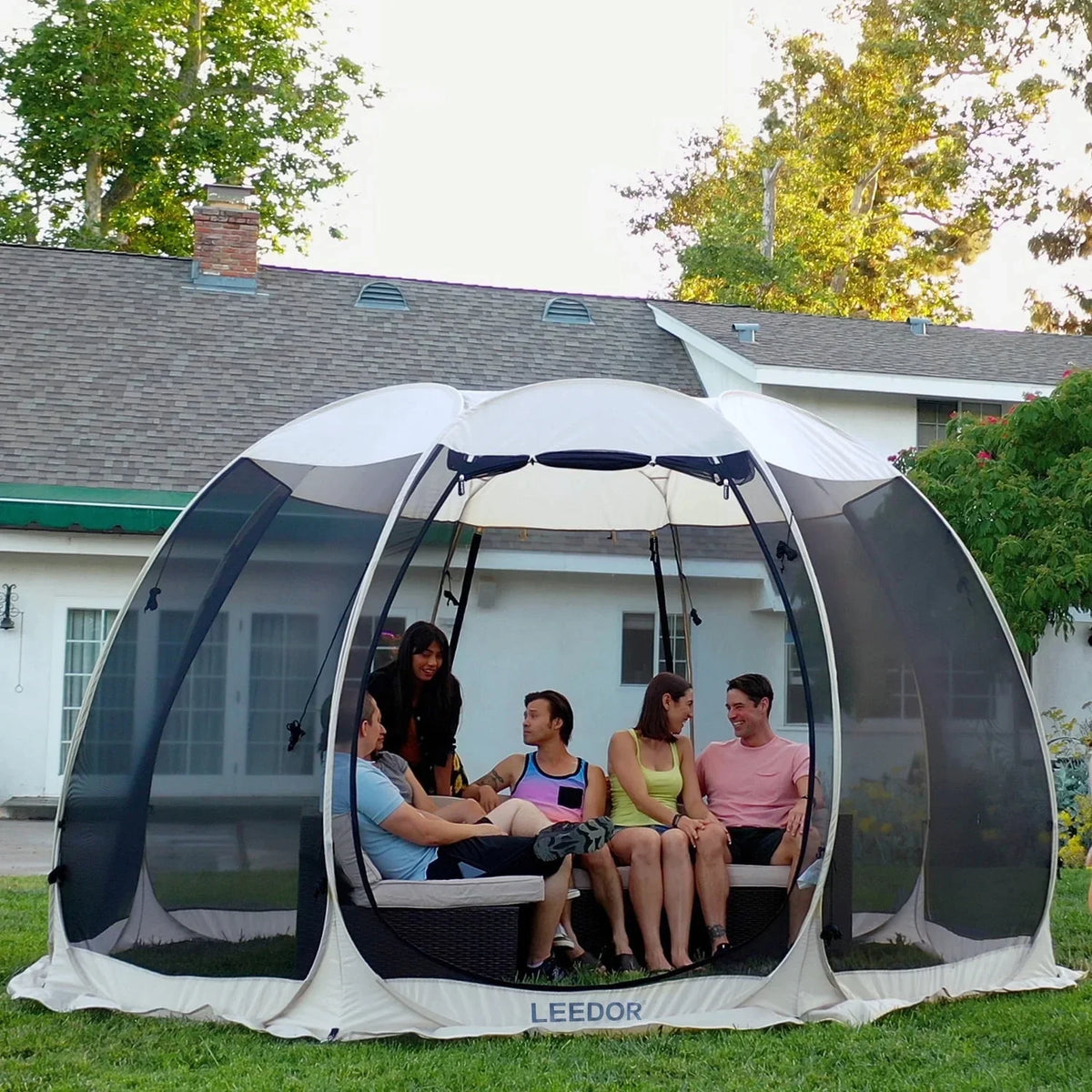 Alvantor Instant Screen House Tent 12x12 Gray - 12x12