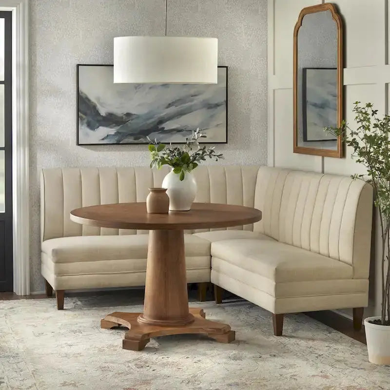 Lifestorey 3-Piece Channel-Back Upholstered Banquette Set - Kerrington