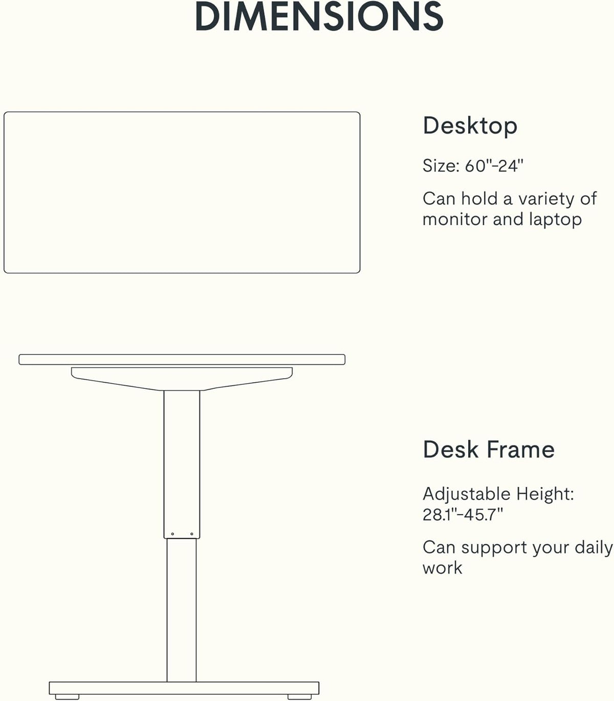FLEXISPOT Electric Standing Desk With Whole-Piece Desktop - EN1