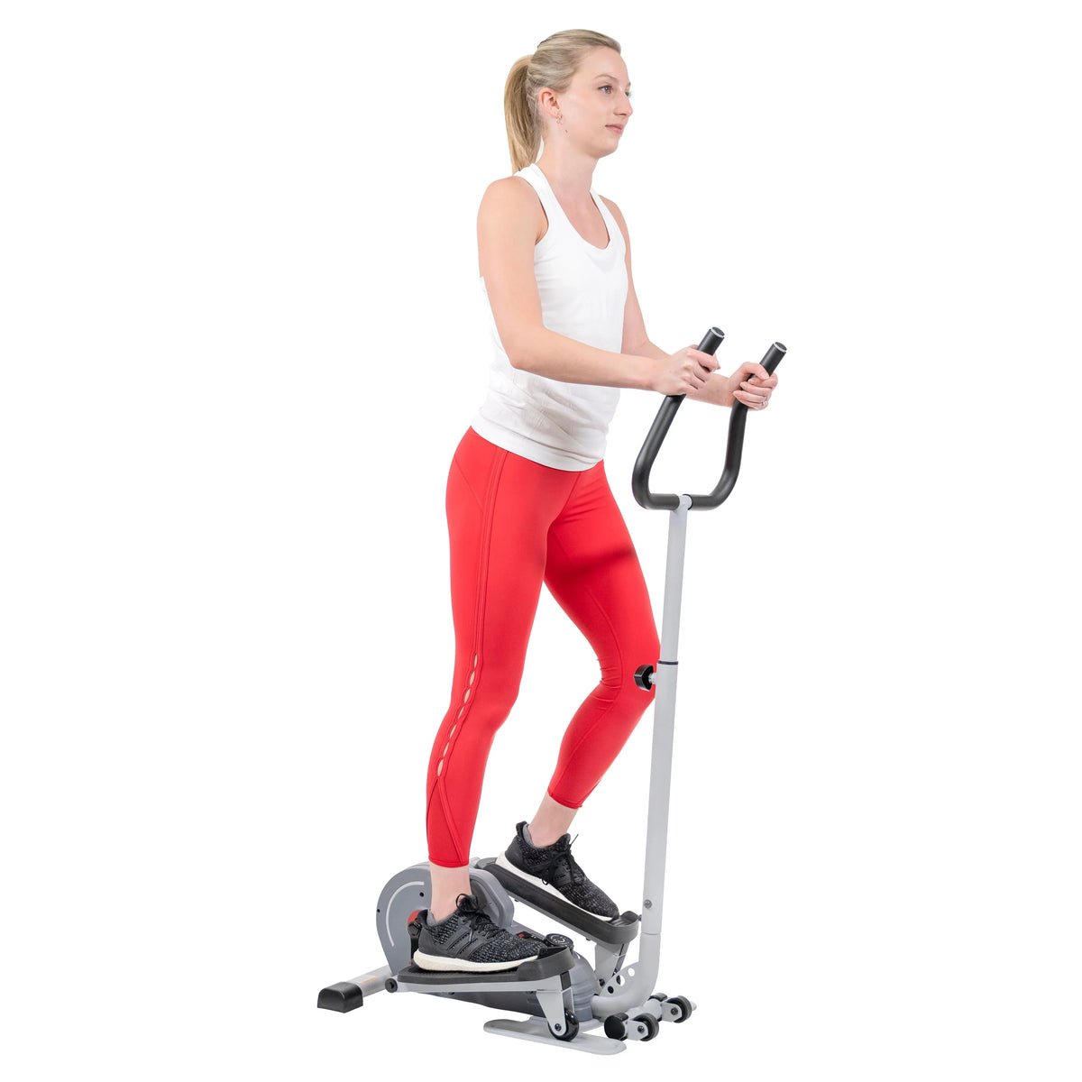 Sunny Health & Fitness Compact Magnetic Standing Elliptical Machine With Handlebars - SF-E3988