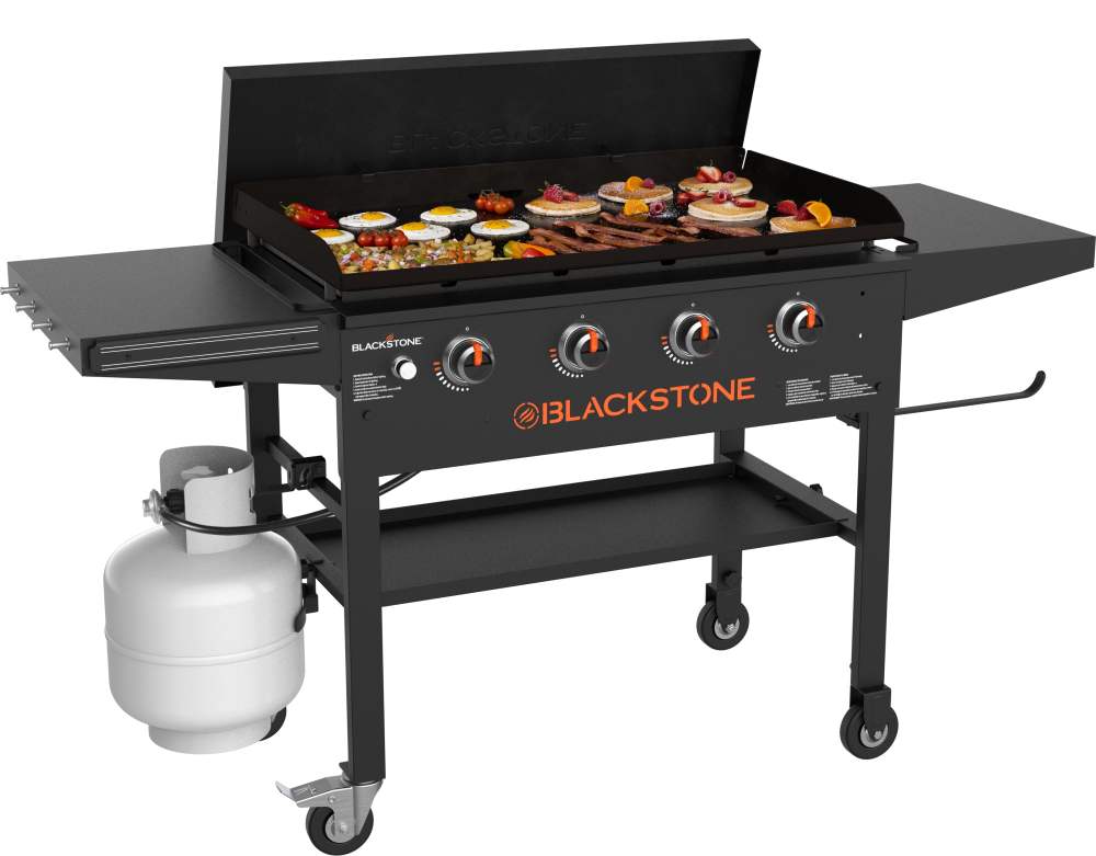 Blackstone Original Outdoor Griddle 4-Burner 36 inch Flat Top Grill With Hard Cover - Black