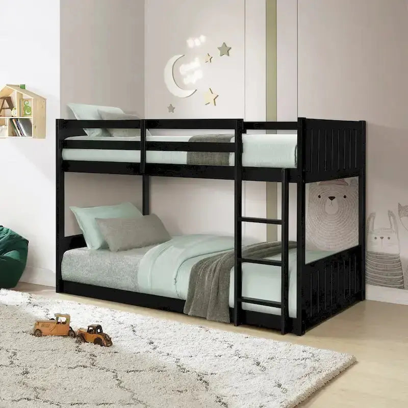 Delphia Twin-Over-Twin Low Profile Bunk Bed, 77.33 L X 42.25 D X 51.5 H