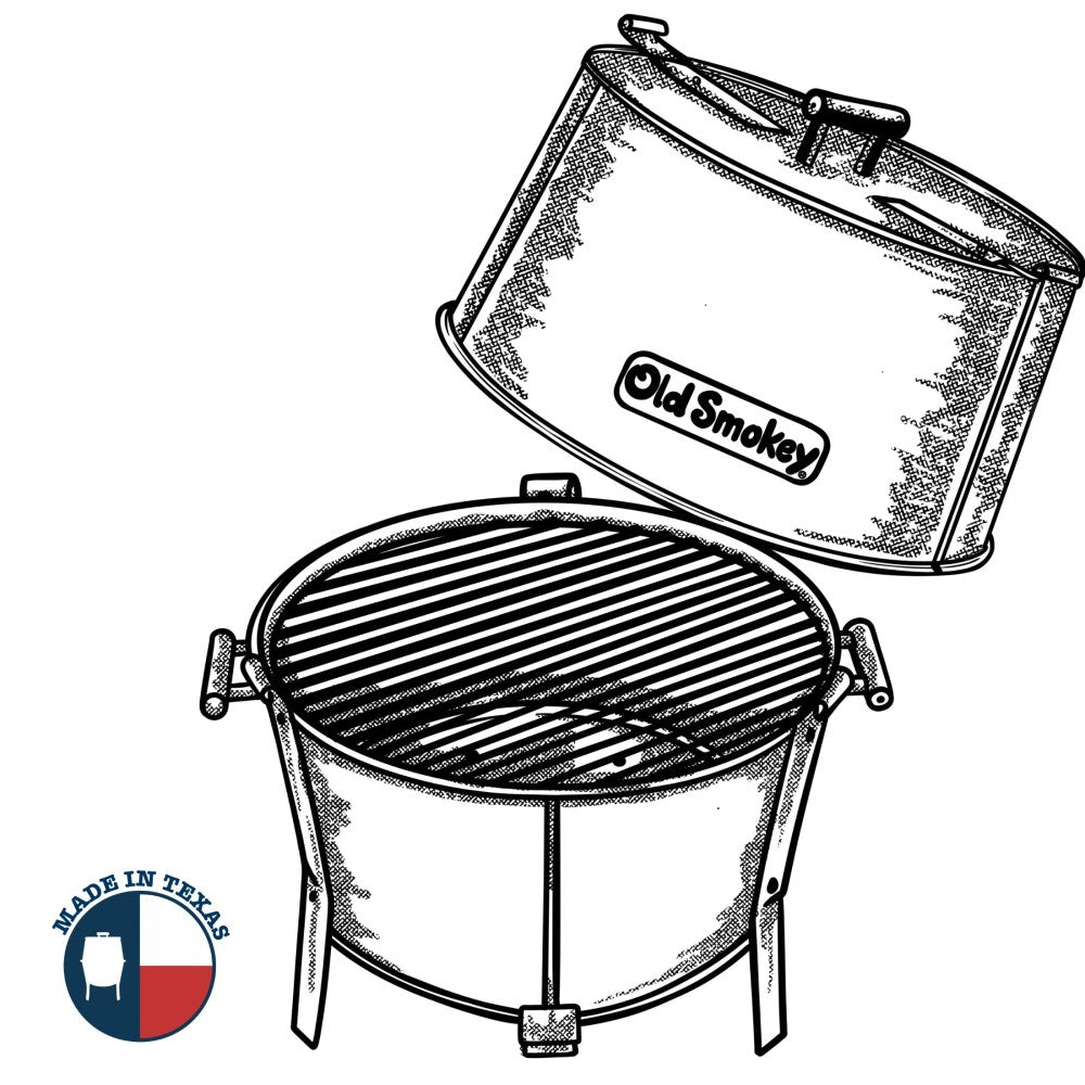 Old Smokey 22 Inch Portable Charcoal Grill - #22