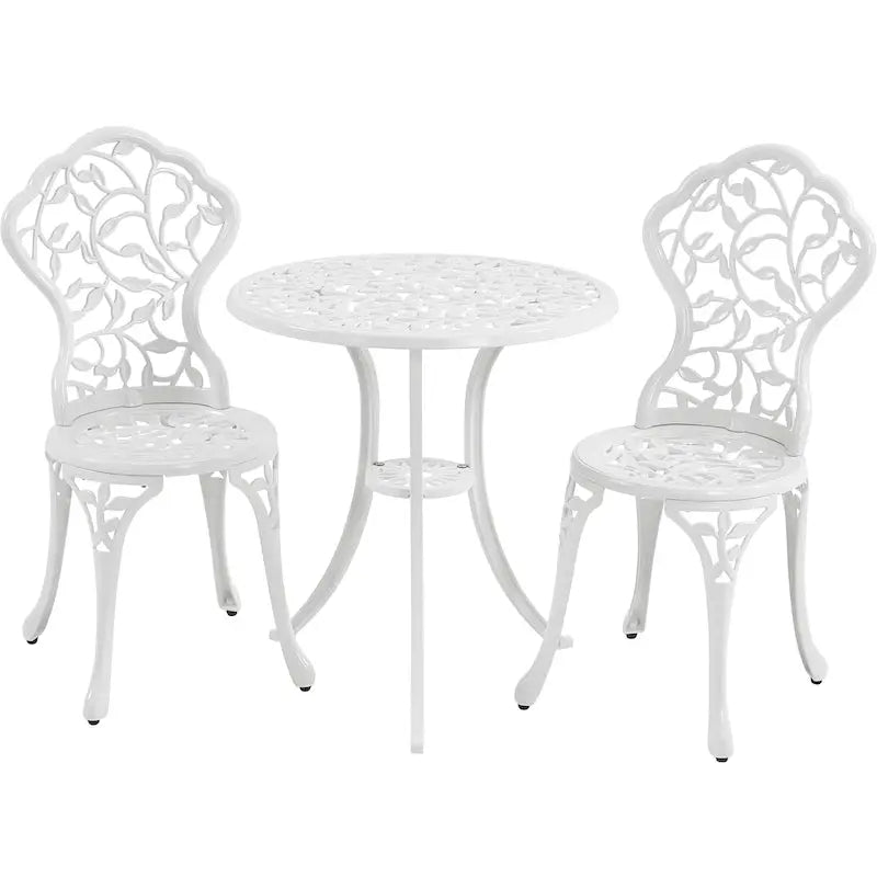 Yaheetech 3-Piece Aluminum Patio Bistro Set With 2 Chairs And Table - Antique Finish