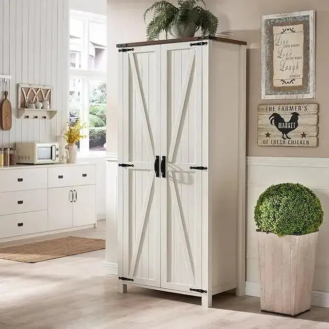 Farmhouse Armoire Cabinet With Adjustable Shelves, 20D x 32W x 72H