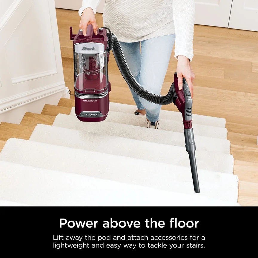 Shark Detect Lift-Away ADV Corded Upright Vacuum With PowerFins Detect And Odor Neutralizer - LA492, Burgundy