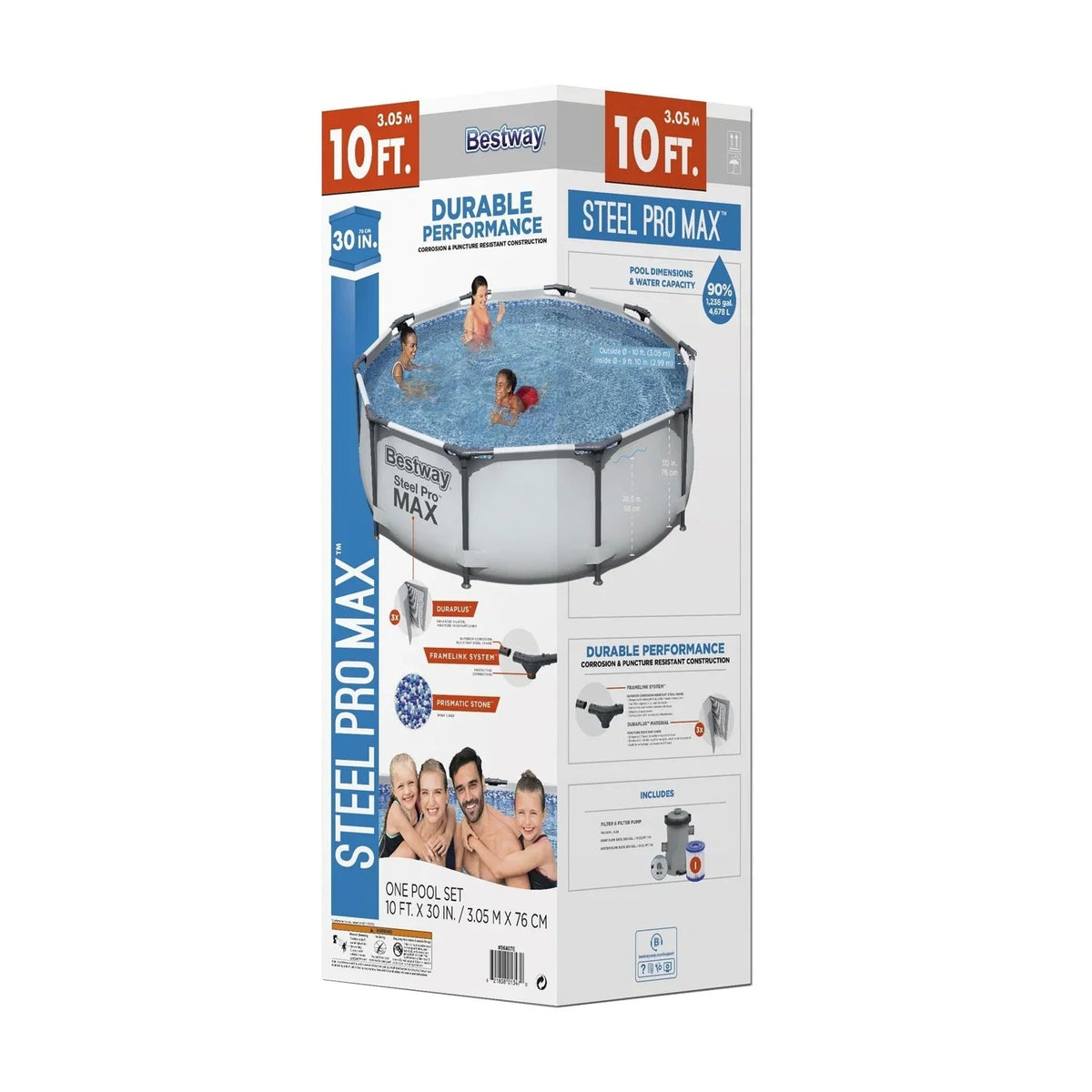 Bestway Steel Pro MAX Above Ground Pool Set, 10' x 30 in