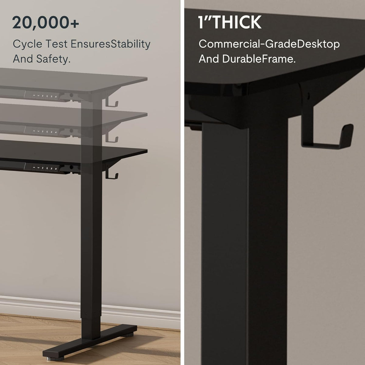 FLEXISPOT Electric Standing Desk With Whole-Piece Desktop - EN1