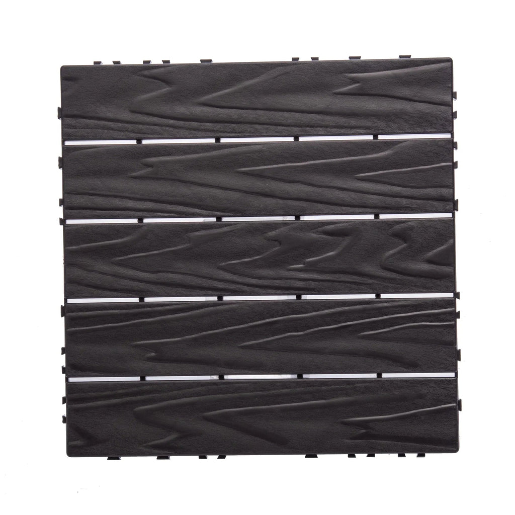76-Pack Plastic Interlocking Deck Tiles, 68.80 Sq.Ft