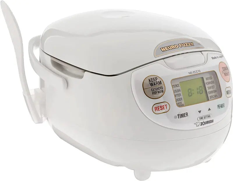 Zojirushi Neuro Fuzzy Rice Cooker And Warmer, 5.5-Cup, 1 Liter, Premium White - NS-ZCC10