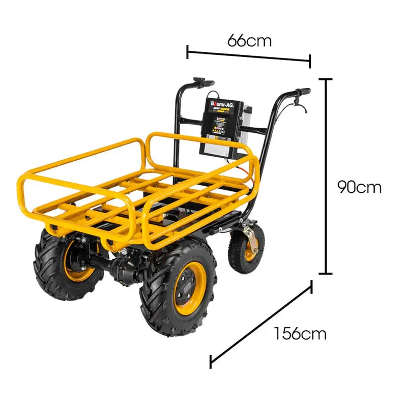 Baumr-Ag 40V Electric Material Dumper, 300kg Load Capacity, 100L - BPR-1000e